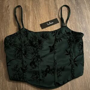 Dark Green Crop Top